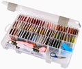 ArtBin Medium Solutions Box Craft Organizer with 12 Dividers, Clear | 12 Removable Dividers, 10.75 x 7.375 x 1.75 Inches, Secure Latches, Stackable, Clear Plastic by ArtBin