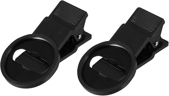 SEWACC Phone Lens Clips Universal Mobile Phone Photography External Lens Clip for Wide Angle Macro and Fisheye Lenses Screw Clamp Design 2 Pcs for Smartphone Camera Accessories by SEWACC