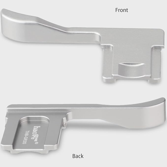Haoge THB-GR3S Metal Hot Shoe Thumb Up Rest Hand Grip for RICOH GR III X GRIII GR3 GR3X GR IV GR4 Camera Silver - Image 4