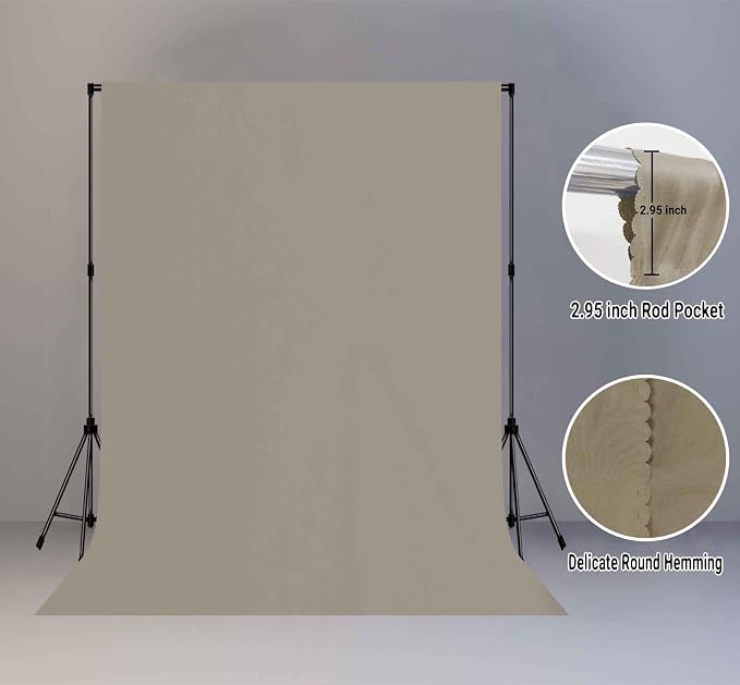 Grey Photography Backdrop for Photoshoot, Fabric 5x7ft | Polyester Studio Photo Backgrounds, Non Reflective, Easy to Hang, for Portrait Shoot, Product, Party Decor, Video Creation - Image 2