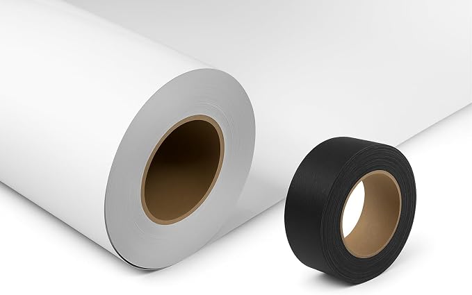 Denny Mfg Seamless Paper Backdrop for Photoshoot, Bright White, 86in x 36ft | Backdrop Roll, Matte Finish for Portraits, Product Photos and Video Shoots, Includes Free Roll Gaffer Tape (2 in x 13 ft) - Image 2