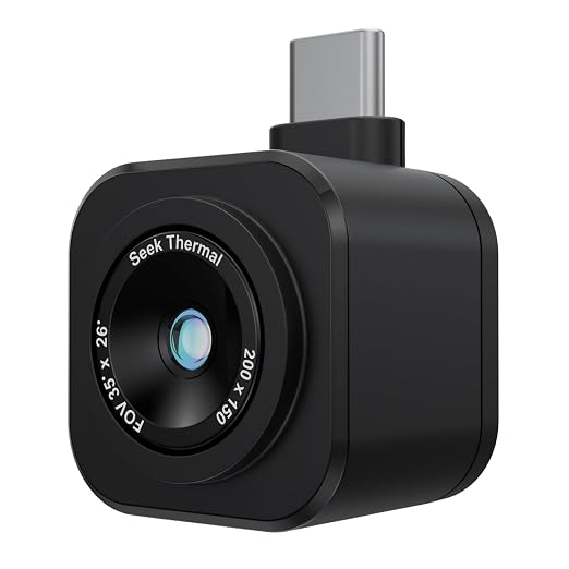 Seek Thermal - Nano 200 Thermal Camera for Apple iOS with USB-C Connector, iPhone Thermal Camera, High Resolution 200 X 150 Thermal Imager, 25hz Imaging Frame Rate, -4°F~626°F, iPhone 15 & 16 by SeekThermal