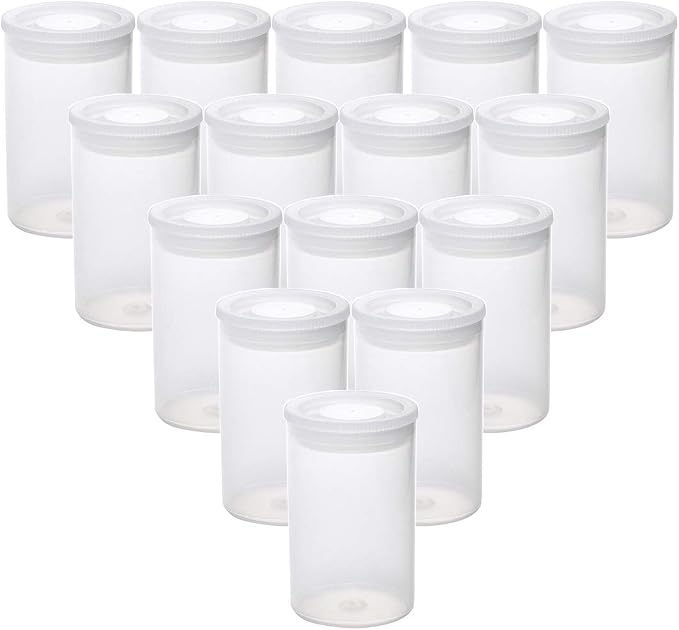 AKIRO Film Canisters with Caps 35 mm Empty Camera Reel Storage Containers Case Plastic Storage 15 Pack Transparent by AKIRO