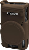 Easy Hood Camera Case for Canon ELPH 360/IXUS 285 HS/IXY 650 Camera,Brown | With Removable Lens Cover,Soft Silicone Protective Case,Anti-Scratch,Dustproof,Shockproof,Enhanced Grip,Camera Accessories by EasyHood