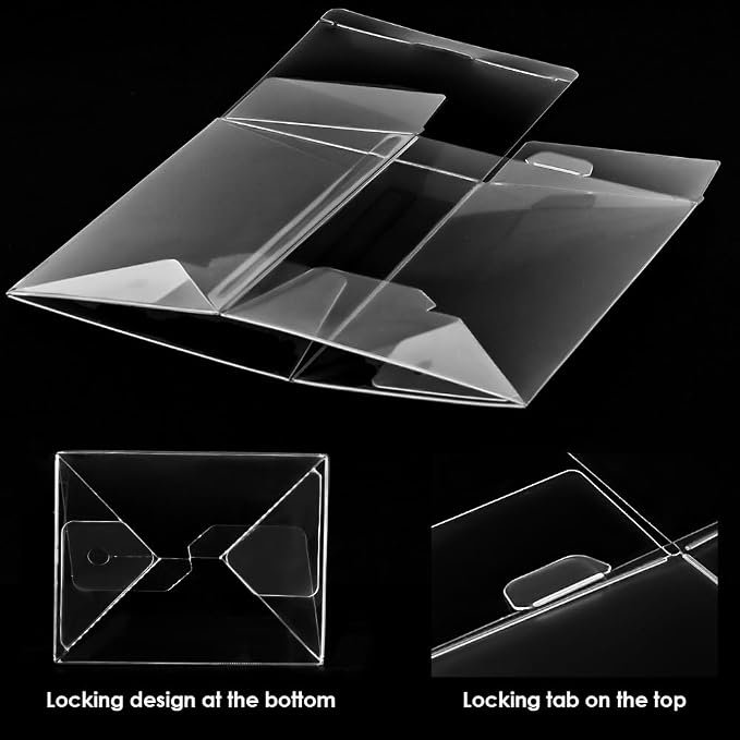 50 Pack Protector Cases for Funko Pop 4" Figures, 0.5mm Ultra Thick | No Film Peeling, Locking-Tab, Bottom Auto-Lock, Crystal Clear PET, Water and Scratch Resistant Display Storage Box - Image 5