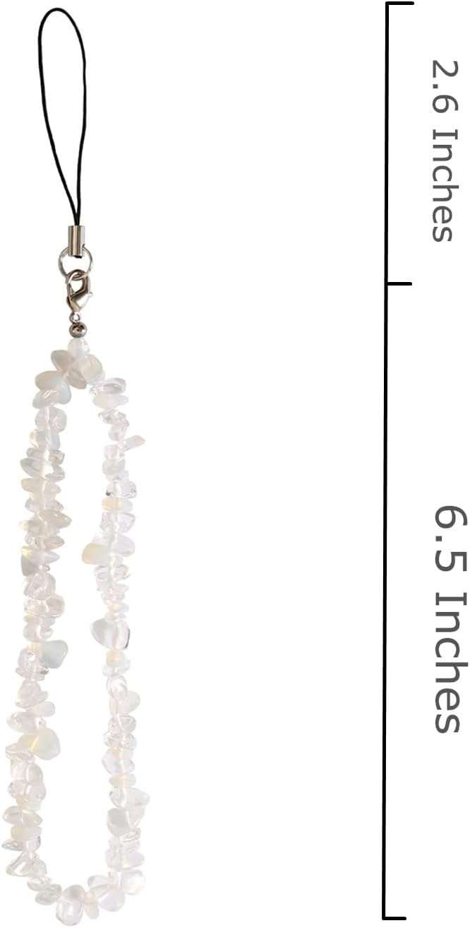 Phone Charms Chain Phone Strap CellPhone Lanyard Wrist Strap Natural Gem Stone Charms for Women Girls(1) - Image 4