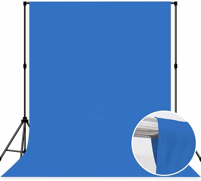 Blue Photo Backdrop Professional Photography Background Polyester 10x10ft | Seamless Design eliminates Wrinkle Portrait Photography Wedding Dark Theme Decorations - Image 2