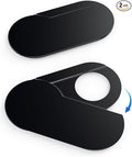 imluckies Rotating Webcam Cover [2-Pack], 0.02 Inch Ultra-Thin Metal Privacy Cover for Laptop, MacBook, iMac, PC, iPad & iPhone, Black by imluckies