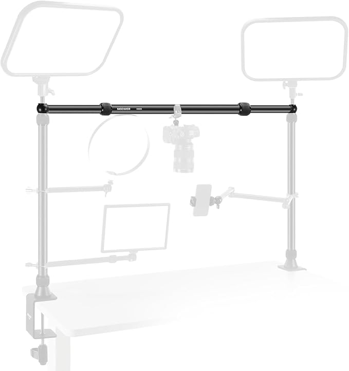 NEEWER 2.8-4.9ft Horizontal Boom Arm Only for NEEWER NK002 & NK003 Overhead Desk Camera Mount Rig Webcam Stand, Telescopic Crossarm for Phone Holder LED Light Video Recording Streaming, NK009 by Neewer