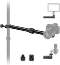 NEEWER Tabletop Overhead Camera Mount Arm, 11.8"-20"/30-51cm Telescopic Extension Arm for Desk Stand with Ball Head Mount 1/4" 3/8" 5/8" Screws for Webcam Camera LED Ring Light Microphone, DS001 | Extension Arm for Table Stand, Ball Head Mount, 1/4 Inc... by Neewer