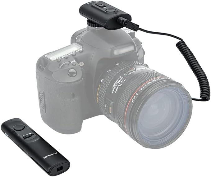 PROfezzion 164ft Remote Shutter Release Wireless for Select Canon Cameras | for Canon EOS R5 R3 R1 5D Mark IV III II 6D Mark II 7D Mark II 5Ds R 1Dx Mark III II, AAA Battery, Tripod Clip by PROfezzion