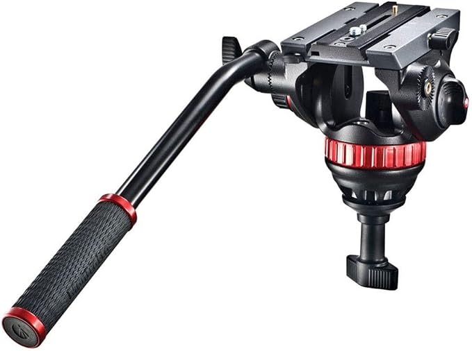 Manfrotto MVK502AM-1 Professional Fluid Video System Aluminum Tripod with Telescop Twin Leg (Black) - Image 2