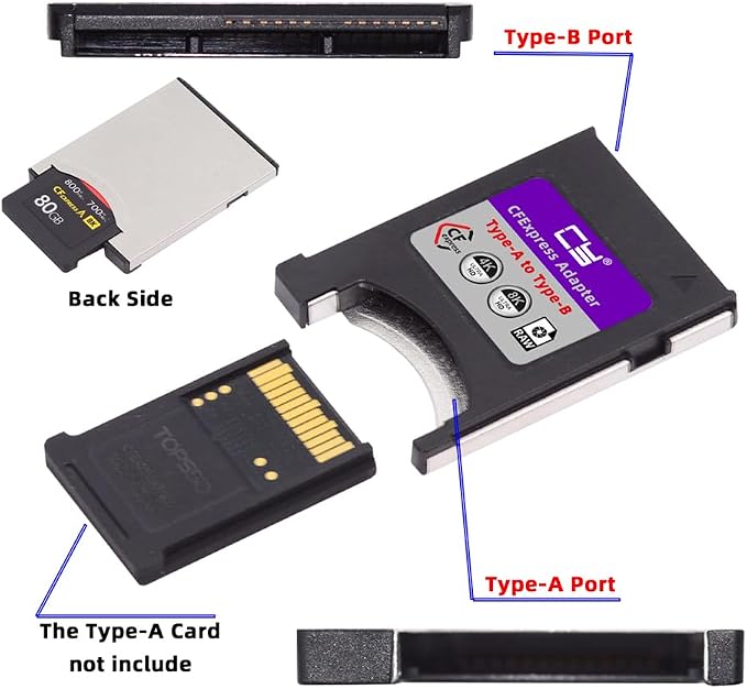 CFexpress Type-A to Type-B Memory Card Kit Case CFE CFA to CFB Adapter Compatible with Camera 8K RAW PCIe Expansion - Image 7