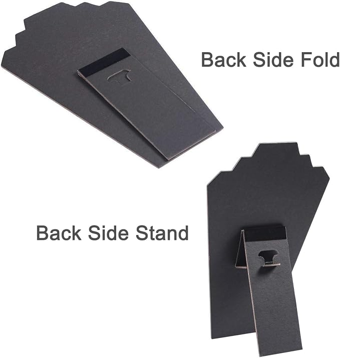 Coward 4Pcs/Set Black Necklace Earring Jewelry Set Display Stand, Foldable Black Velvet Necklace Bust Easel Chain Necklace Holder Organizer Rack for Home or Store Show - Image 3