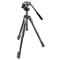 Manfrotto 290 Xtra Aluminum 3-Section Tripod Kit with Fluid Video Head (MK290XTA3-2WUS) Black by Unknown