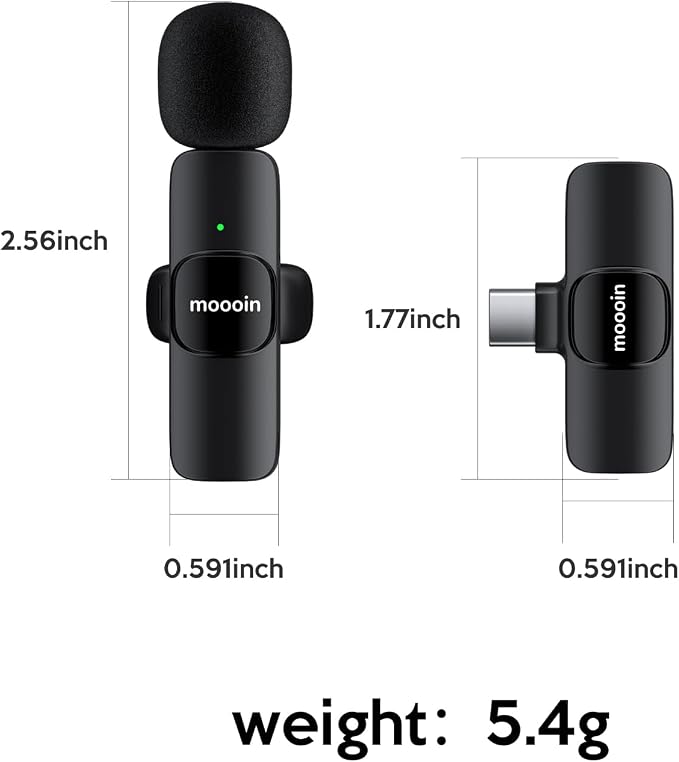 Wireless Mini Microphone for iPhone/Android:Lapel Microphone for Video Recording,Plug and Play,Live Streaming and Podcasting-Textured Black - Image 7