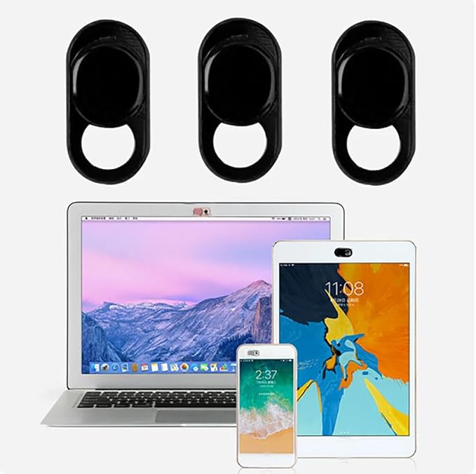 3pcs Metal Camera Lens Cap, Ultra Thin Camera Privacy Cover Webcam Cover Blocker Slider for Smartphone Tablet Desktop Laptop - Image 3
