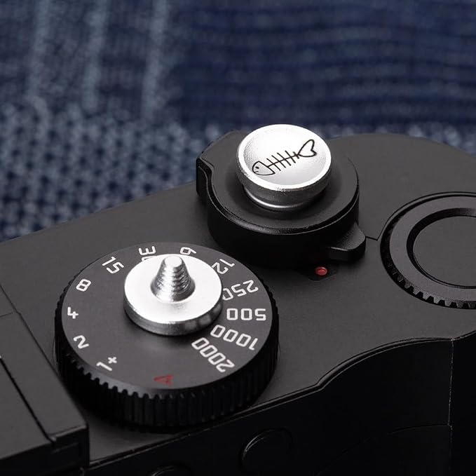 Camera Shutter Button Compatible with FUJIFILM X-T5 X-T4 X-T20 X-T30 X-T200 X-PRO2 ，,Soft Release Button for laica M9 (Fish Bone) - Image 5
