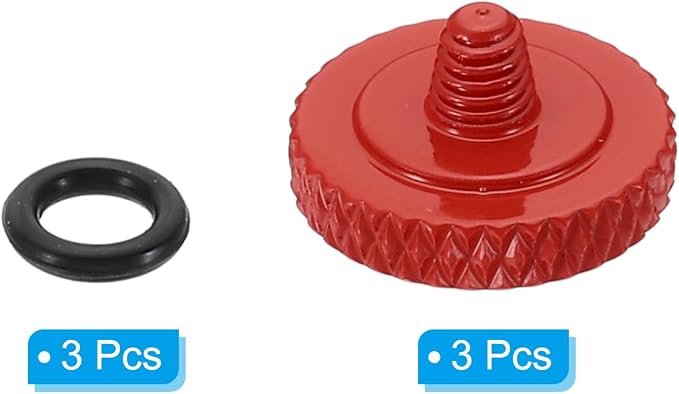 PATIKIL Camera Shutter Button, 3 Pack Soft Shutter Release Button Pure Copper Camera Button Knurled Suitable for Nikon for Fujifilm for Leica DSLR/SLR Camera, Red - Image 3