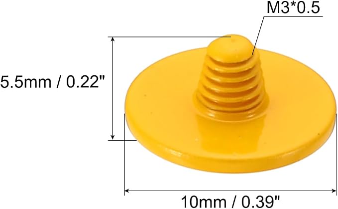 PATIKIL Camera Shutter Button, 3 Pack Soft Shutter Release Button Pure Copper Camera Button Convex Suitable for Nikon for Fujifilm for Leica DSLR/SLR Camera, Orange - Image 2