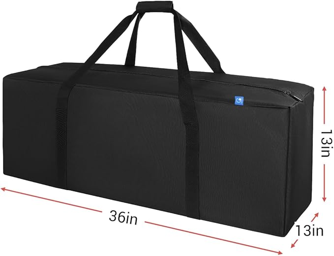 COOLBEBE 36-Inch Large Travel Duffle Bag, 100L Heavy Duty Luggage, Black | Upgrade 2-way Lockable Zippers, Sturdy & Water Resistant for Sports Equipment, Camping & Moving - Image 8