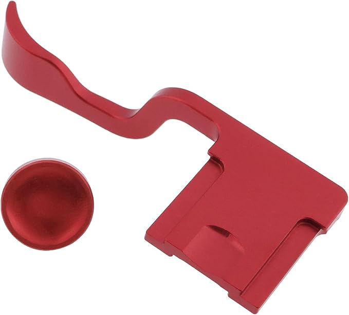 Camera Hot Shoe Thumb Up Rest Hand Grip with Concave Shutter Release Button Compatible with Fujifilm XT50 XT5 XT4 XT3 XT30 XT2 XT20 XT10 Digital Camera, Red by Unknown