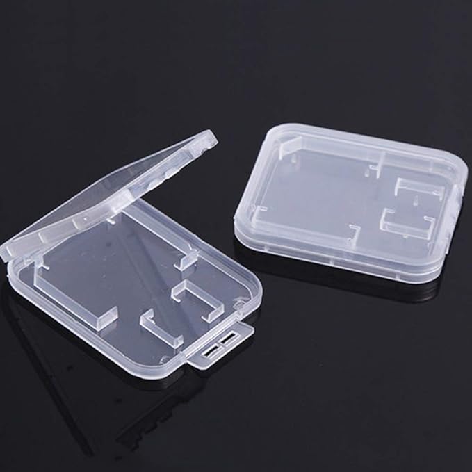 Clear Plastic Memory Card Case Compatible with SD SDHC SDXC Micro SD T-Flash Card (10 PCS) - Image 4