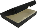 Lineco Clamshell Archival Storage Box, 9.5x12.5x1.75 Inch, Black | Acid-Free with Metal Edge Boxboard, Organize and Store Photos Documents Cards Negatives Magazine Prints Family Records DIY by Lineco