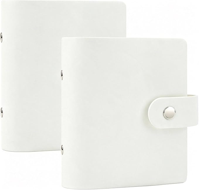 Ruibytree 52 Pockets Small Photo Album 2x3 for Instax Mini, White, 2 Pack | Pocket-Size, PU Leather Cover, Snap Closure, Acid-Free Pages, Fits Polaroid 2x3 Photos, Kodak Mini Prints & ZINK Photos by 2x3PhotoAlbum4x6PhotoAlbum35x425PhotoAlbumGoPhotoAlbum85x11VinylStickerPaper