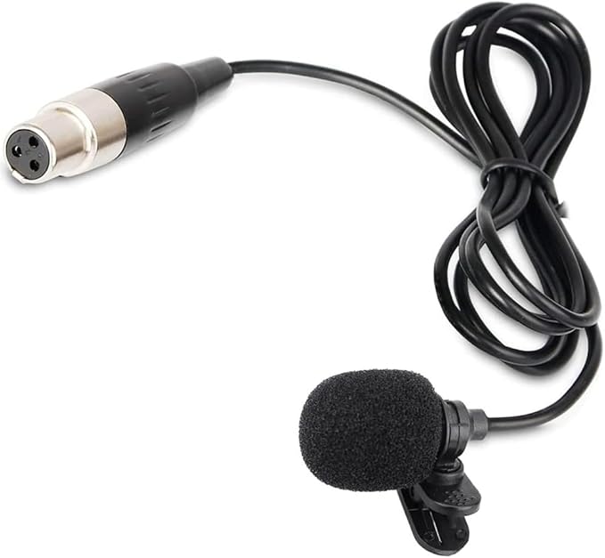 Replacement Lavalier Lapel Microphone for Phenyx Pro Wireless Bodypack Transmitter, UHF Bodypack Microphone for PTU-71/PTU-7000/PTU-6000 with Mini 3 Pins XLR Connector by Unknown