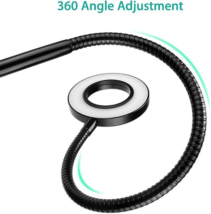NexiGo 3.5 Inch Dual Selfie Ring Light with Moible Phone & Webcam Holder, 3-Light Modes, 10 Brightness Levels, LED Ringlight with Tripod Stand, for Live Streaming Makeup Video Conference - Image 4