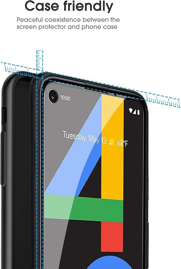 OMOTON [4 Pack] Screen Protector for Google Pixel 4a (Not Fit for 4a 5G), Scratch Resistant/Easy-Install/Bubble Free/Tempered Glass Screen Protector Compatible with Google Pixel 4a - Image 8