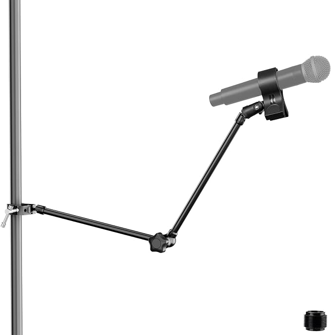 Mippko Microphone Stand Holder,21.5" Long Flexible Adjustable Magic Arm Super Crab Clamp Mic Clip 3/8"-16 to 5/8"-27 Adapter Mount,Compatible with Shure/Fifine /AT2020 /Pyle/Blue Snowball/Razer by Mippko