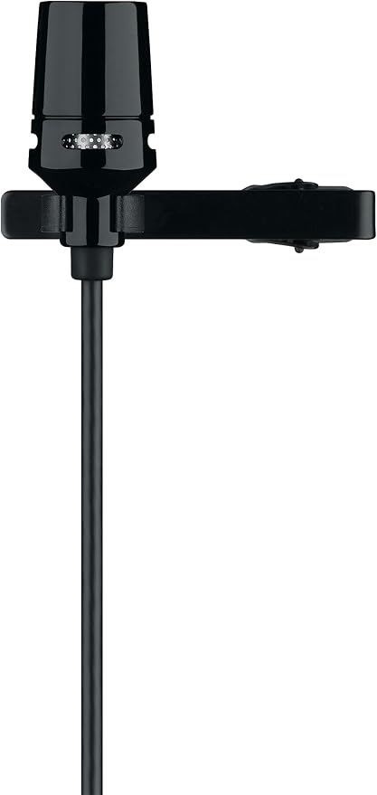 Shure Centraverse CVL Lavalier Condenser Microphone - Black | Cardioid clip-on lavalier mic with TA4F (TQG) connector for Shure wireless bodypacks; hands-free presenting - Image 2