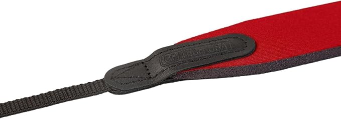 OP/TECH USA E-Z Comfort Neoprene Neck Strap - Lightweight, Padded, Adjustable Strap for DSLR, Mirrorless & Binoculars (Red) - Made in USA - Image 3