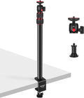NEEWER Extendable Camera Desk Mount with Ball Head, 17"-40" Adjustable Table Light Stand with 1/4" Screw & C Clamp for DSLR Camera, Ring Light, Live Stream, Vlog, Max Load: 6.6lb/3kg, TL283 (RED) by Neewer