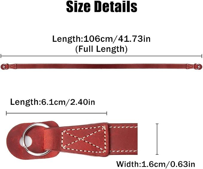 Vintage Minimalist Genuine Leather Camera Strap Crazy Horse Leather Shoulder Strap For DSLR For Fuji For Nikon For LEICA - Image 8
