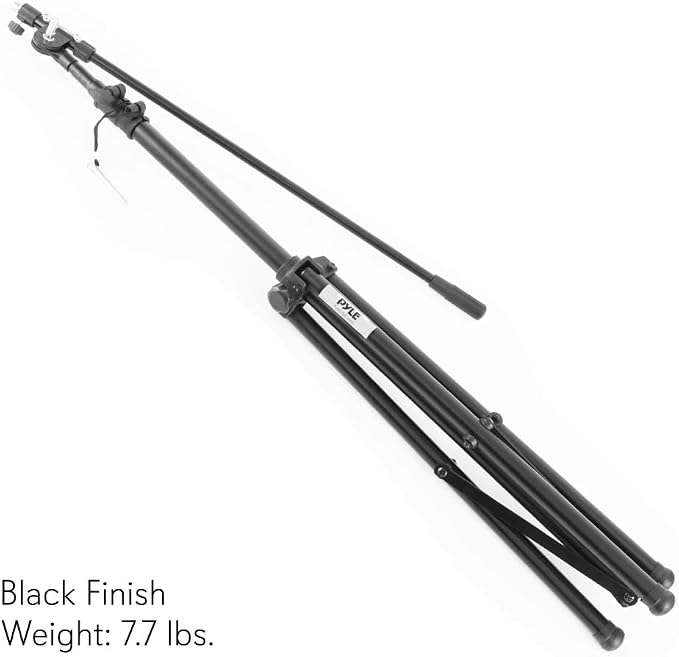 Pyle Heavy Duty Microphone Stand-Height Adjustable from 51.2'' to 78.75'' Inch High w/Extendable Telescoping Boom Arm 29.5'' and Stable Tripod Base-Clutch in T-Bar Adjustment Point PMKS56 - Image 7