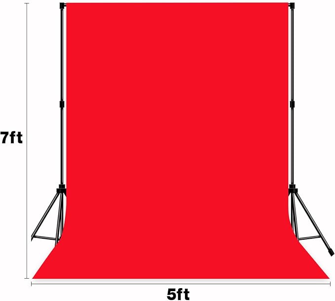 Red Photo Backdrop Cloth Professional Photography Background 5x7ft | Seamless Design eliminates Wrinkle Portrait Photography Wedding Dark Theme Decorations - Image 8
