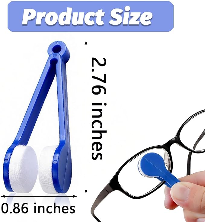 5 PCS Mini Eyeglass Cleaning Tool Kit Portable Spectacles Microfiber Cleaner Soft Brush Clip for Sun Glasses Sunglasses and Lenses - Image 2