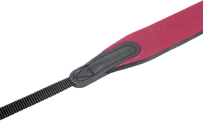 OP/TECH USA E-Z Comfort Neoprene Neck Strap - Lightweight, Padded, Adjustable Strap for DSLR, Mirrorless & Binoculars (Cabernet) - Made in USA - Image 3