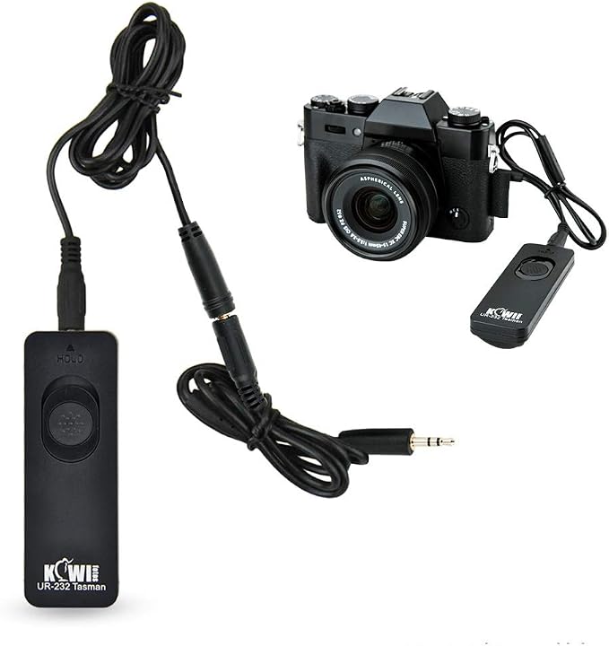 Kiwifotos Remote Control Shutter Release for Fuji X-T30 III II X100VI X-T5 | for Fujifilm X-T4 X-T3 X-T2 X-T30 X-T20 X100V X100F X100T X-PRO3 X-T100 X-H1 X-H2 X-H2S GFX100S II GFX100 GFX50S X-A5 & More by KIWIFOTOS
