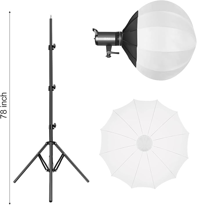 GVM 100W Bi-Color LED Video Light, Photography Lighting with Bowens Mount, APP Control System, Lantern Softbox Video Lighting Kit for YouTube Outdoor Studio, Dimmable 3200K-5600K, CRI 97+ - Image 2