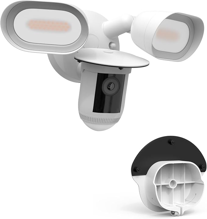 Sun Rain Shade Camera Cover Compatible with R-ing Floodlight Cam Wired Pro, for R-ing Floodlight Outdoor Weather-Resistant Rain Shield Accesorios (White) - Image 9