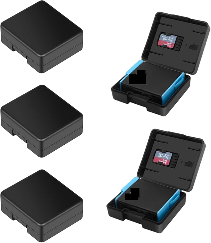 Pack of 5 Protective Storage Case Compatible with Battery of Gopro Hero 5/6/7/8/9/10/11/12/13 Black Cameras, Multifunctional Battery Case Organizer Boxes with Memory Card Slot by BesvaloOfficial