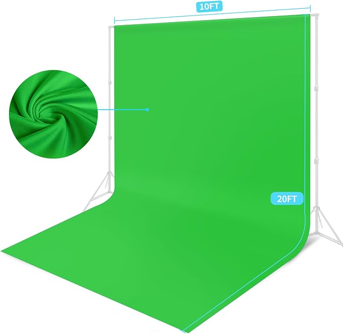Green Backdrop - 10 x 20 ft, Green Screen for Photography & Video Recording, High Density Polyester Fabric - Image 2