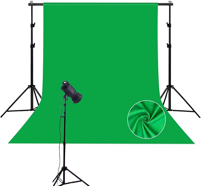 Dark Green Photography Backdrop for Photoshoot, 10x10 Ft Polyester Photo Backdrop Curtains, Dark Green Backdrops Screen for Photo Studio, Video, Content Creators, Birthday Parties Background by Unknown