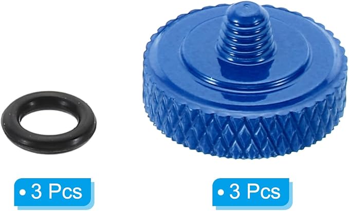 PATIKIL Camera Shutter Button, 3 Pack Soft Shutter Release Button Pure Copper Camera Button Carved Suitable for Nikon for Fujifilm for Leica DSLR/SLR Camera, Blue - Image 3