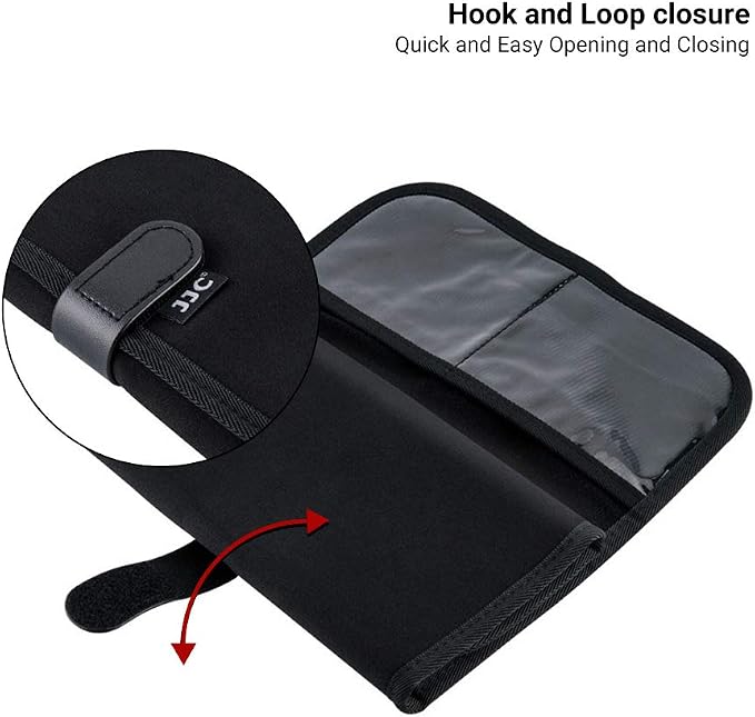 JJC 8 Pockets Lens Filter Case for Circular or Square Filters up to 82mm | Folding Filter Pouch Wallet Holder Case For 49mm 52mm 55mm 58mm 62mm 67mm 72mm 77mm 82mm Filter - Image 3