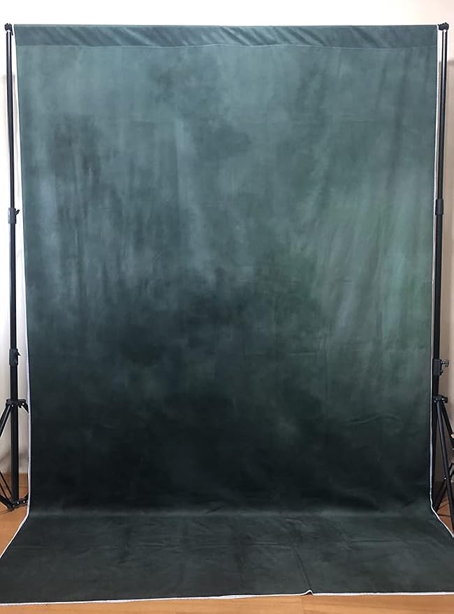 Kate 8×8ft Green Backdrop Abstract Muslin Dark Green Background Gradient Portrait Backdrop for Photographer Headshot Microfiber Photo Studio Props - Image 3